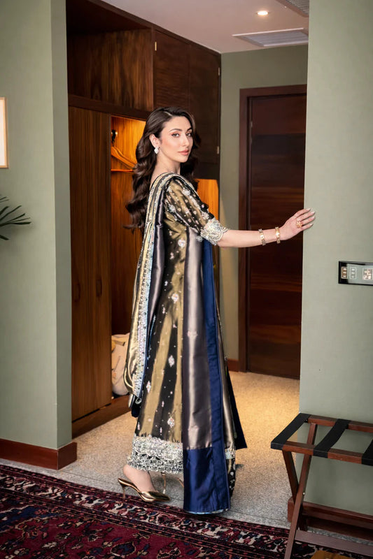 Double Zari Embroidered 3-Piece Suit